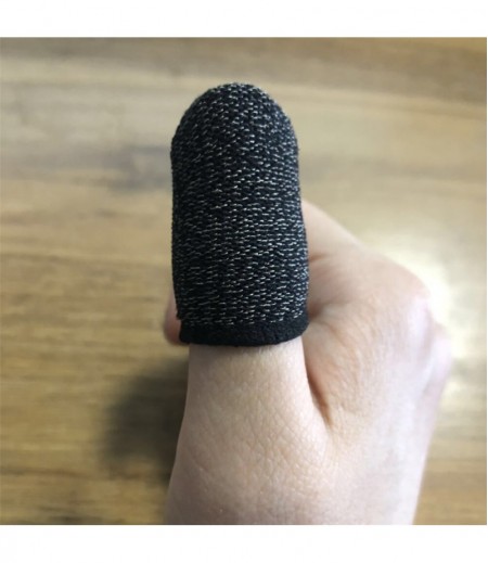  Anti-sweat Finger Cots Hand Game Fight Artifact Touch Screen Finger Cots E-sports Game Finger Cots - Black + White