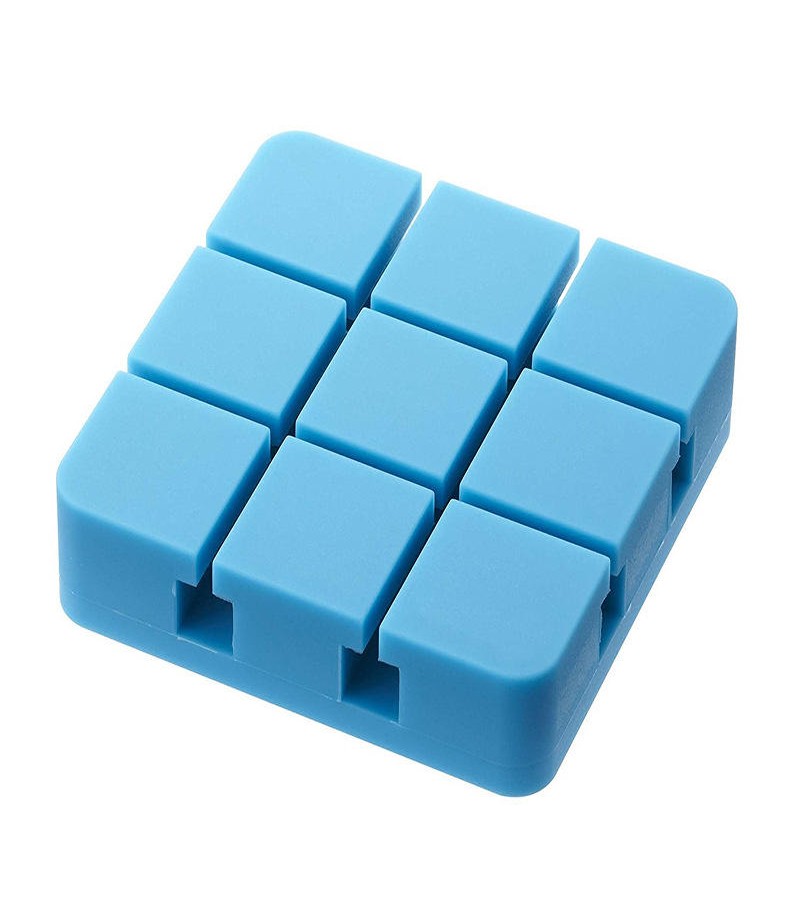 Sudoku Pattern Multi-functional Silicone Wire Clip Holder Earphone USB Cable Cord Winder Wrap Desktop Cable Organizer Wire Manag