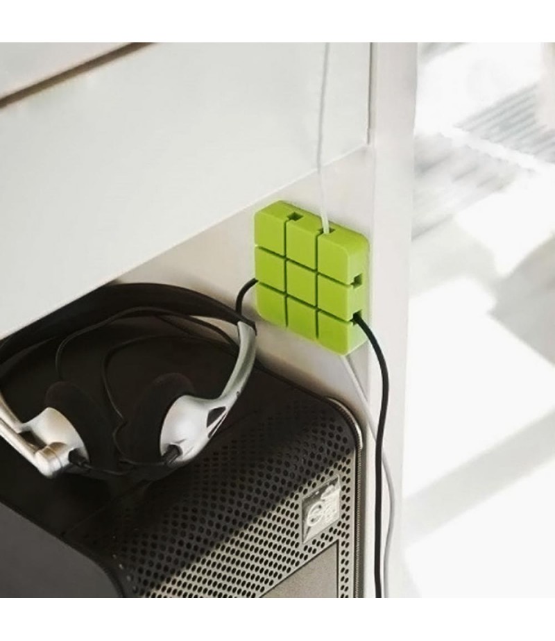 Sudoku Pattern Multi-functional Silicone Wire Clip Holder Earphone USB Cable Cord Winder Wrap Desktop Cable Organizer Wire Manag