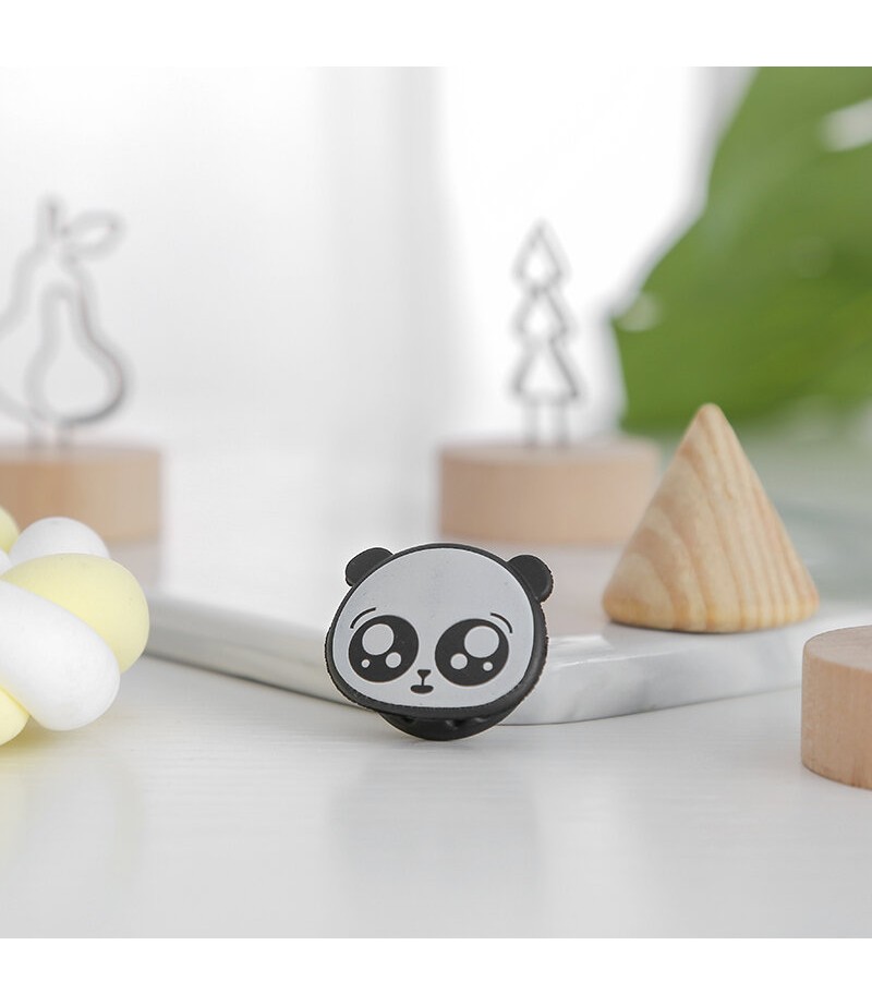 2Pcs Cute Mini Panda Pattern Multi-function Two-way Winding Desktop Tidy Management Cable Organizer Winder for iPhone X XS Huawe