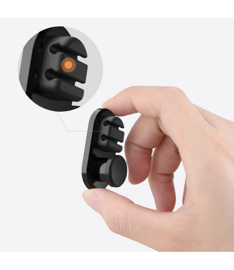 [ 2Pcs] Bakeey Desktop Data Cable HUB Storage Computer Cable Organizer Silicone Self-adhesive Cable Storage - Black