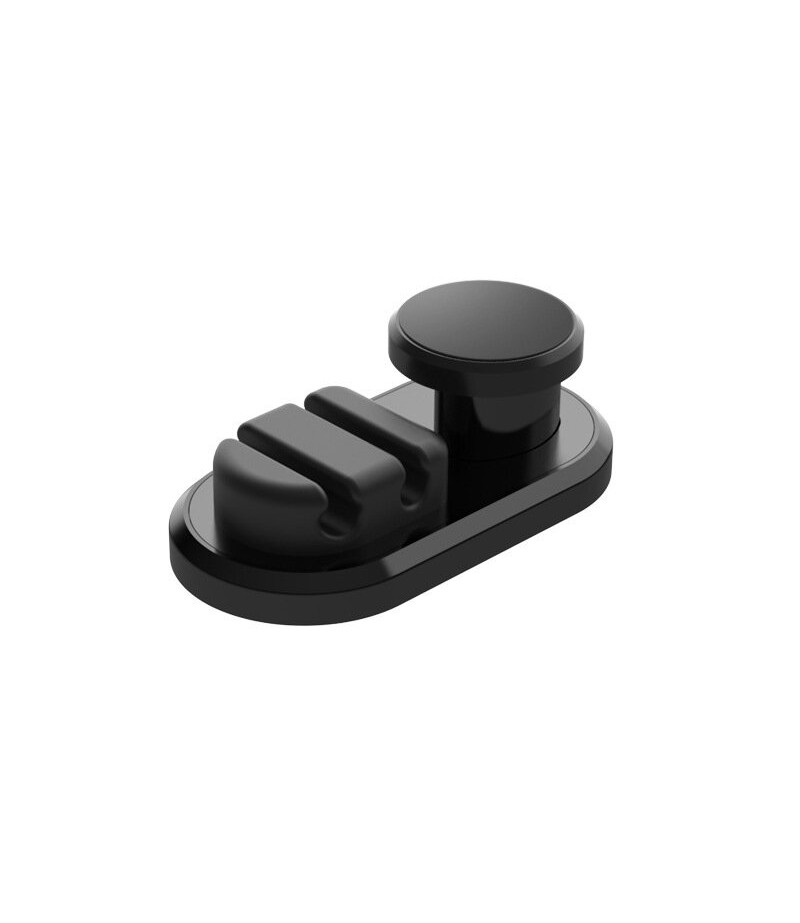 [ 2Pcs] Bakeey Desktop Data Cable HUB Storage Computer Cable Organizer Silicone Self-adhesive Cable Storage - Black