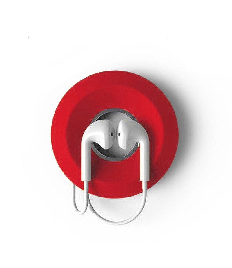  Multi-function Creative Magnet Silicone Earphone Wire USB Cable Bobbin Winder Wire Organizer - Green