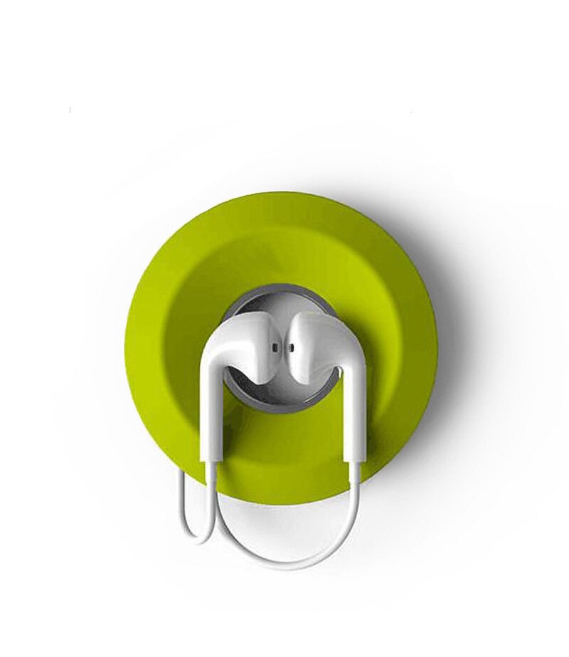  Multi-function Creative Magnet Silicone Earphone Wire USB Cable Bobbin Winder Wire Organizer - Green
