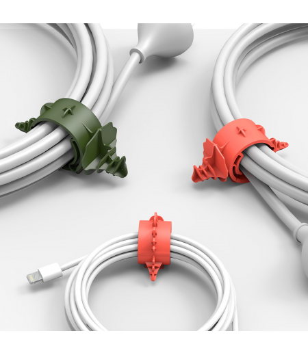 4pcs Multi-function Dinosaur Adjustable USB Cable Earphone Wire Bobbin Winder Cable Organizer