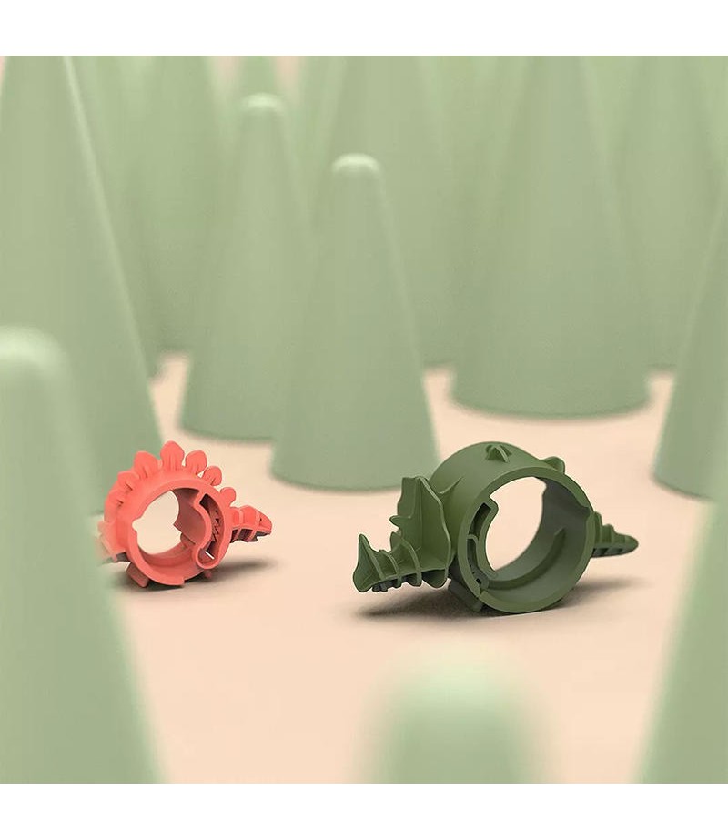  4pcs Multi-function Dinosaur Adjustable USB Cable Earphone Wire Bobbin Winder Cable Organizer