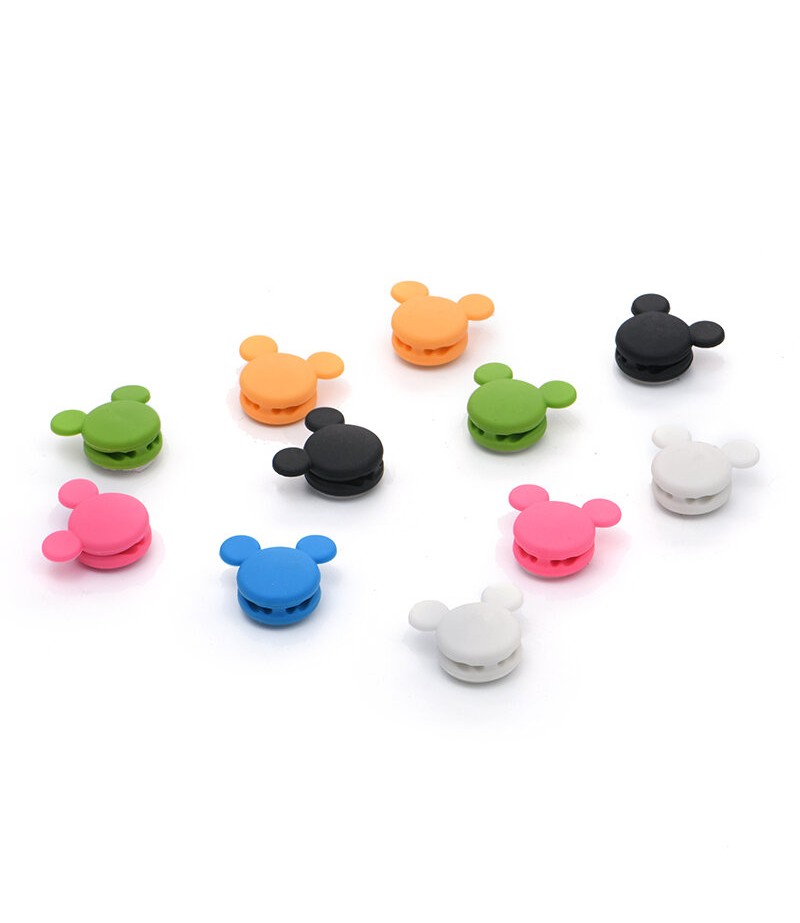 2Pcs Cute Mini Mouse Pattern Multi-function Two-way Winding Desktop Tidy Management Cable Organizer Winder for iPhone X XS Huawe