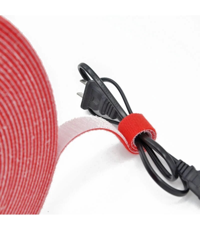 2m Width * 20mm Length Pure DIY Strong Adhesive Cuttable Wire Clip Holder Earphone USB Cable Cord Winder Wrap Cable Organ