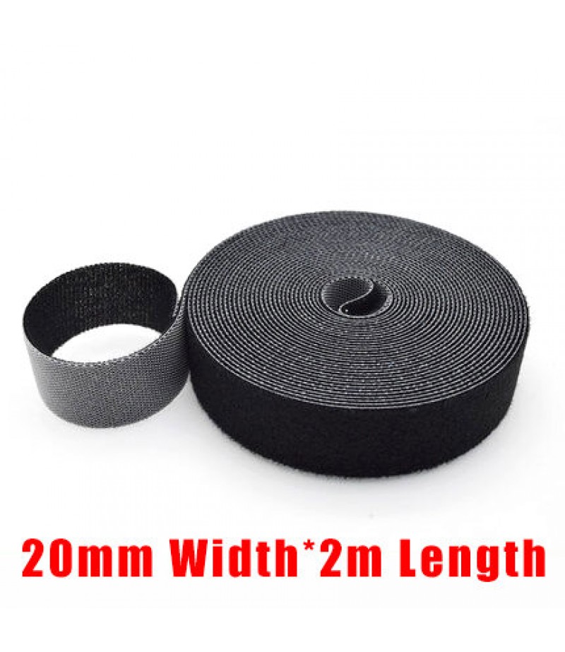  2m Width * 20mm Length Pure DIY Strong Adhesive Cuttable Wire Clip Holder Earphone USB Cable Cord Winder Wrap Cable Organ