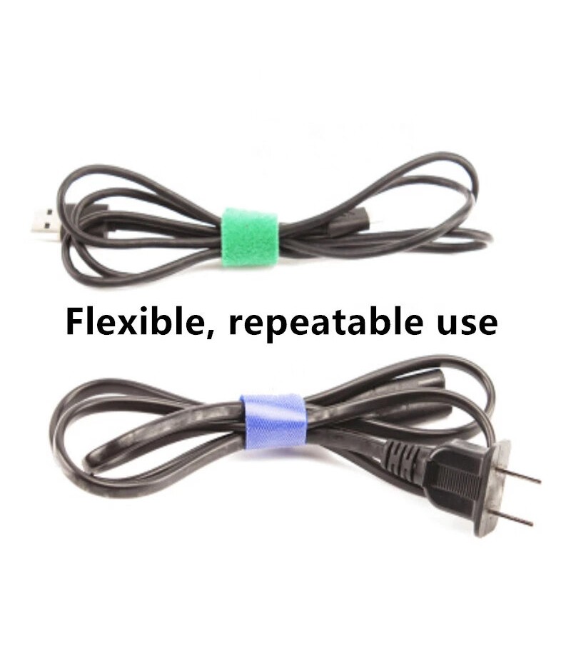  10/ 50Pcs 18cm Pure Strong Adhesive Wire Clip Holder Earphone USB Cable Cord Winder Wrap Cable Organizer Management Stick