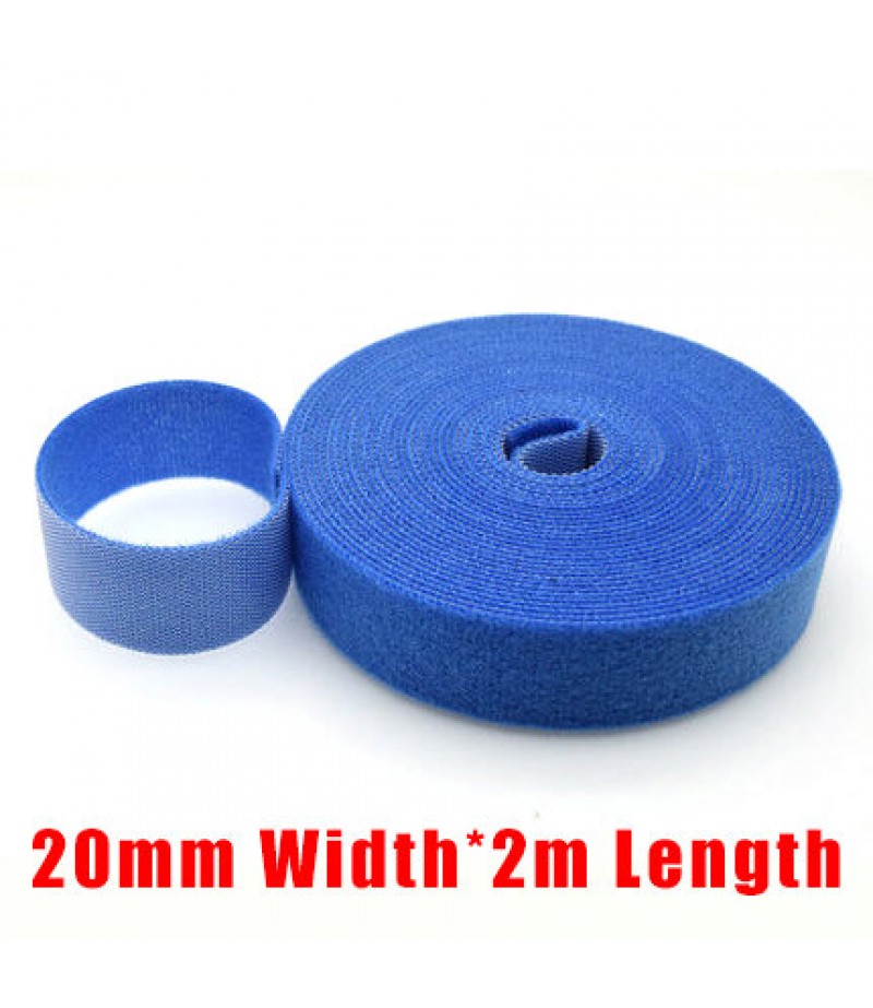  2m Width * 20mm Length Pure DIY Strong Adhesive Cuttable Wire Clip Holder Earphone USB Cable Cord Winder Wrap Cable Organ