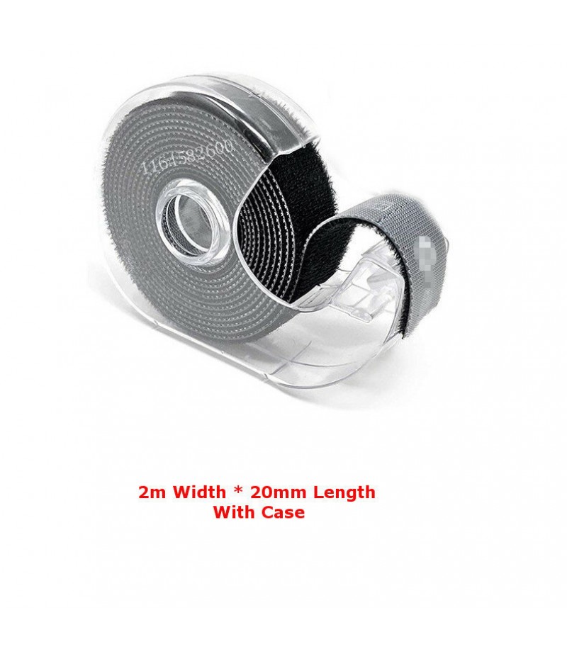  2m Width * 20mm Length Pure DIY Strong Adhesive Cuttable Wire Clip Holder Earphone USB Cable Cord Winder Wrap Cable Organ