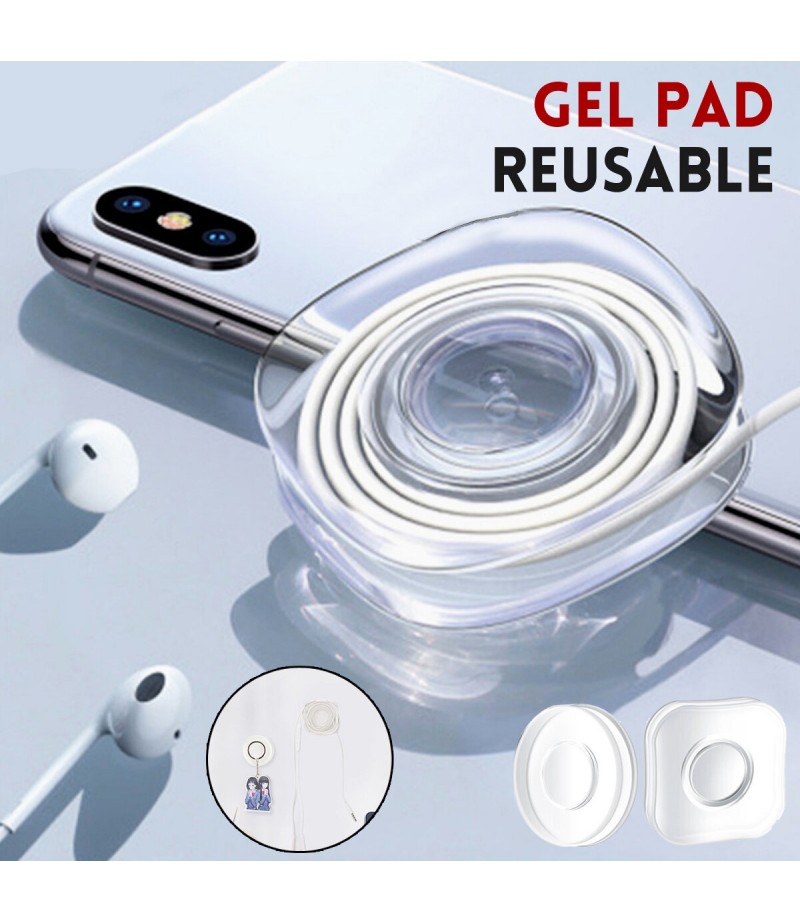Reusable Gel Pad Magic Sticker Washable Traceless Casual Paste Pad Phone Holder - Square