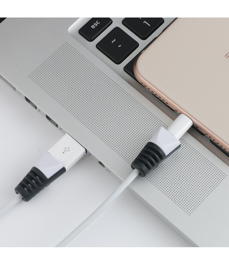 2Pcs Desktop Tidy Management Cable Protector Protective Sleeve Cover for iPhone Xiaomi Huawei Meizu -  Pink