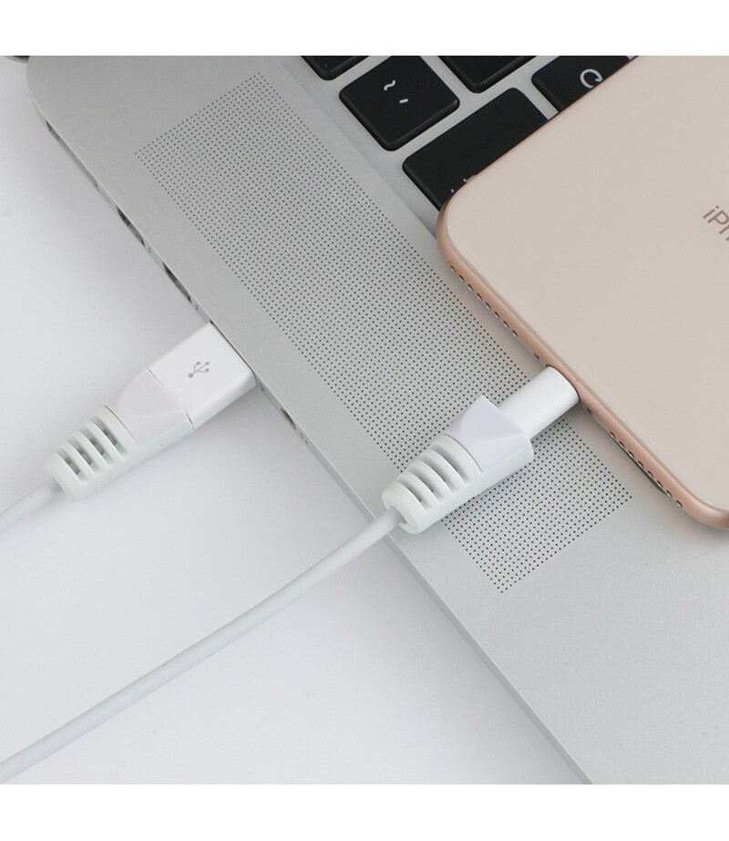 2Pcs Desktop Tidy Management Cable Protector Protective Sleeve Cover for iPhone Xiaomi Huawei Meizu -  Pink