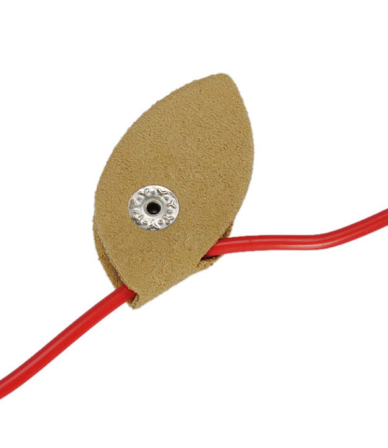 Leaf-type Bobbin Winder Soft Synthetic Leather Earphone Wire Cable Organizer