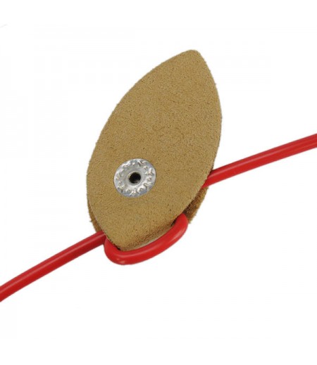 Leaf-type Bobbin Winder Soft Synthetic Leather Earphone Wire Cable Organizer