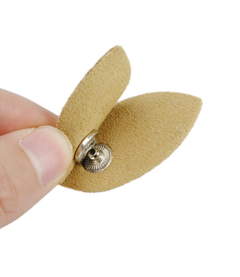 Leaf-type Bobbin Winder Soft Synthetic Leather Earphone Wire Cable Organizer
