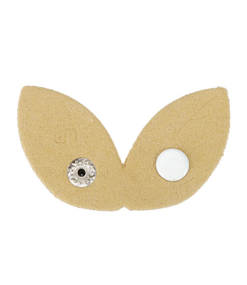 Leaf-type Bobbin Winder Soft Synthetic Leather Earphone Wire Cable Organizer