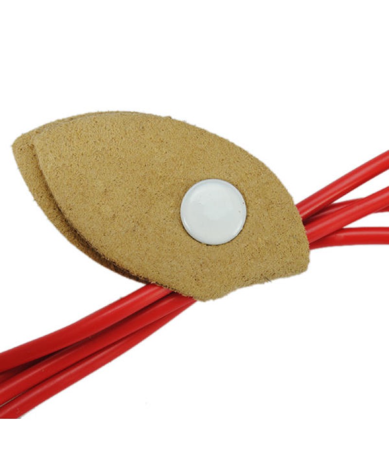 Leaf-type Bobbin Winder Soft Synthetic Leather Earphone Wire Cable Organizer