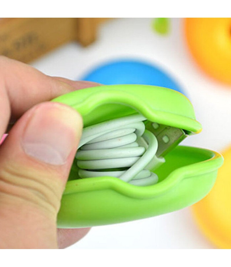 Multi-functional Desktop Tidy Management Headphone Cord Data Cable Protective Organizer Winder - White