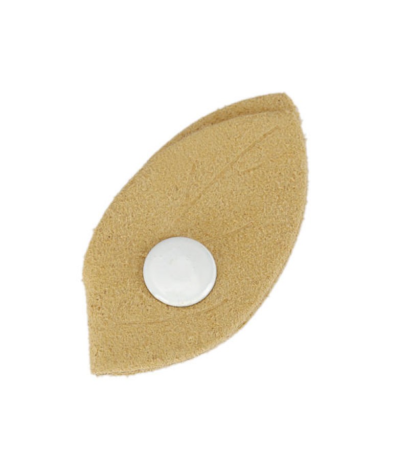 Leaf-type Bobbin Winder Soft Synthetic Leather Earphone Wire Cable Organizer