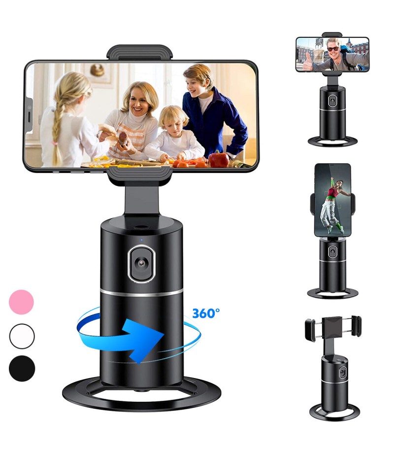 360 Degree Intelligent Rotation Auto AI Recognition Face Object Tracking Gimbal Vlog Shooting Smartphone Holder Stabilizer - Pin