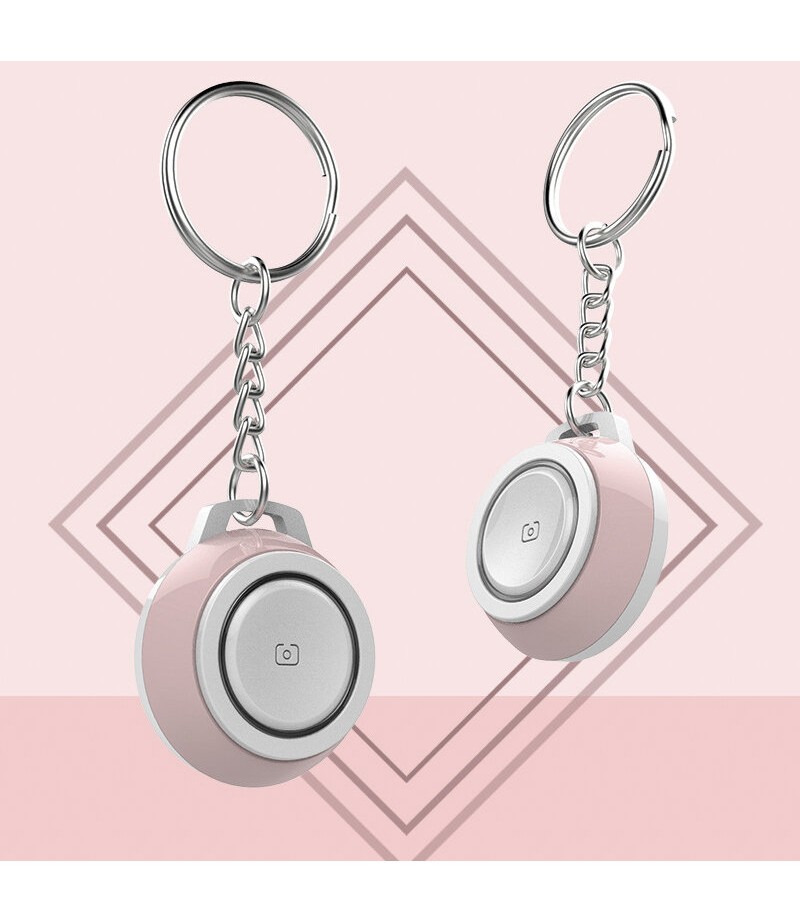  2 in 1 Mini Multifunctional Wireless bluetooth 4.0 Smart Tracker Anti-lost Alarm Tracker with Key Chain - Purple