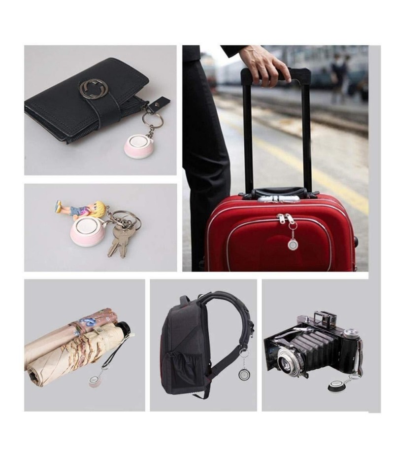  2 in 1 Mini Multifunctional Wireless bluetooth 4.0 Smart Tracker Anti-lost Alarm Tracker with Key Chain - Purple