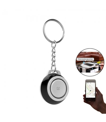  2 in 1 Mini Multifunctional Wireless bluetooth 4.0 Smart Tracker Anti-lost Alarm Tracker with Key Chain - Purple