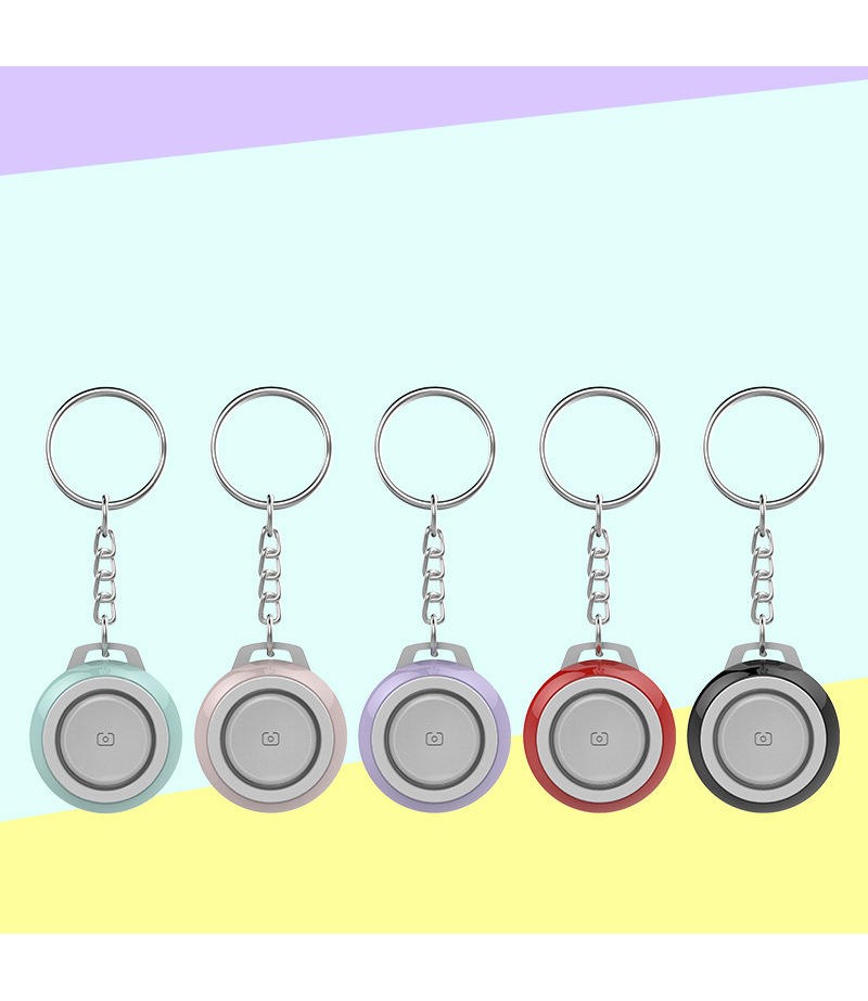  2 in 1 Mini Multifunctional Wireless bluetooth 4.0 Smart Tracker Anti-lost Alarm Tracker with Key Chain - Purple