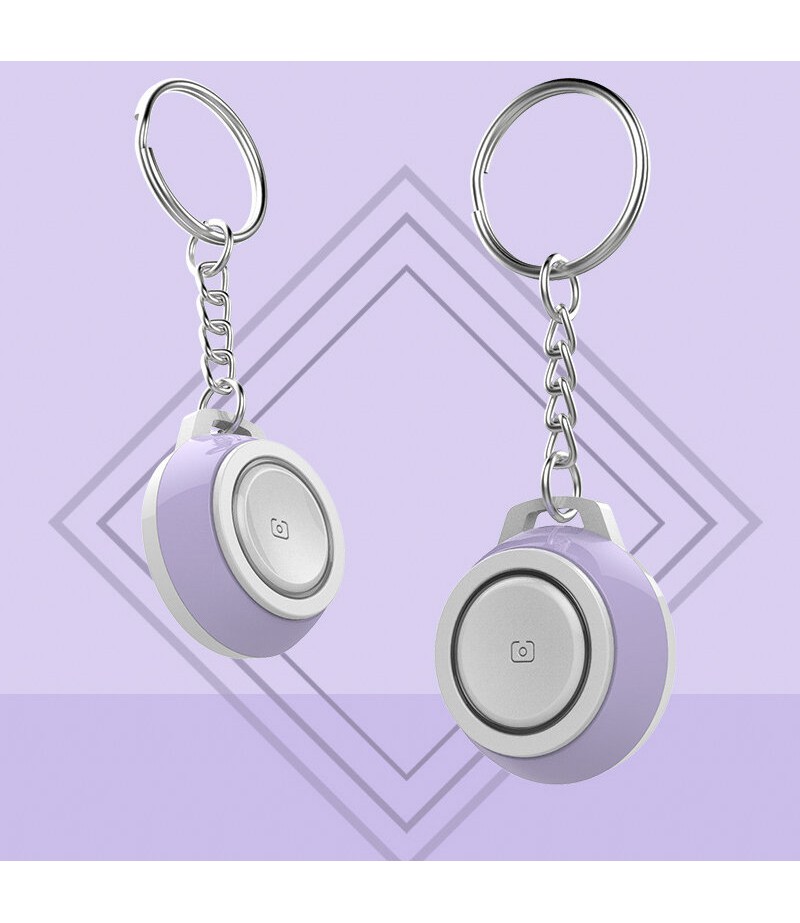  2 in 1 Mini Multifunctional Wireless bluetooth 4.0 Smart Tracker Anti-lost Alarm Tracker with Key Chain - Purple
