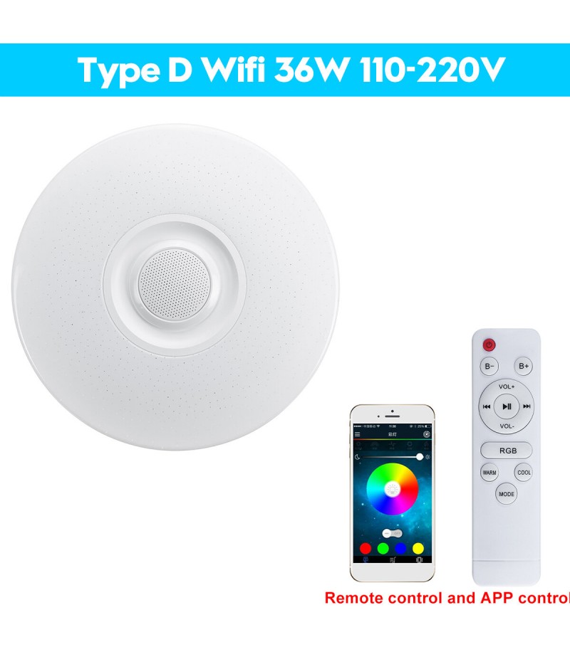 RGB Intelligent LED Audio Light 36cm 110V/220V 36W Smart Control bluetooth WIFI RGB 3D Surround Sound Lights Support Amazon Goog