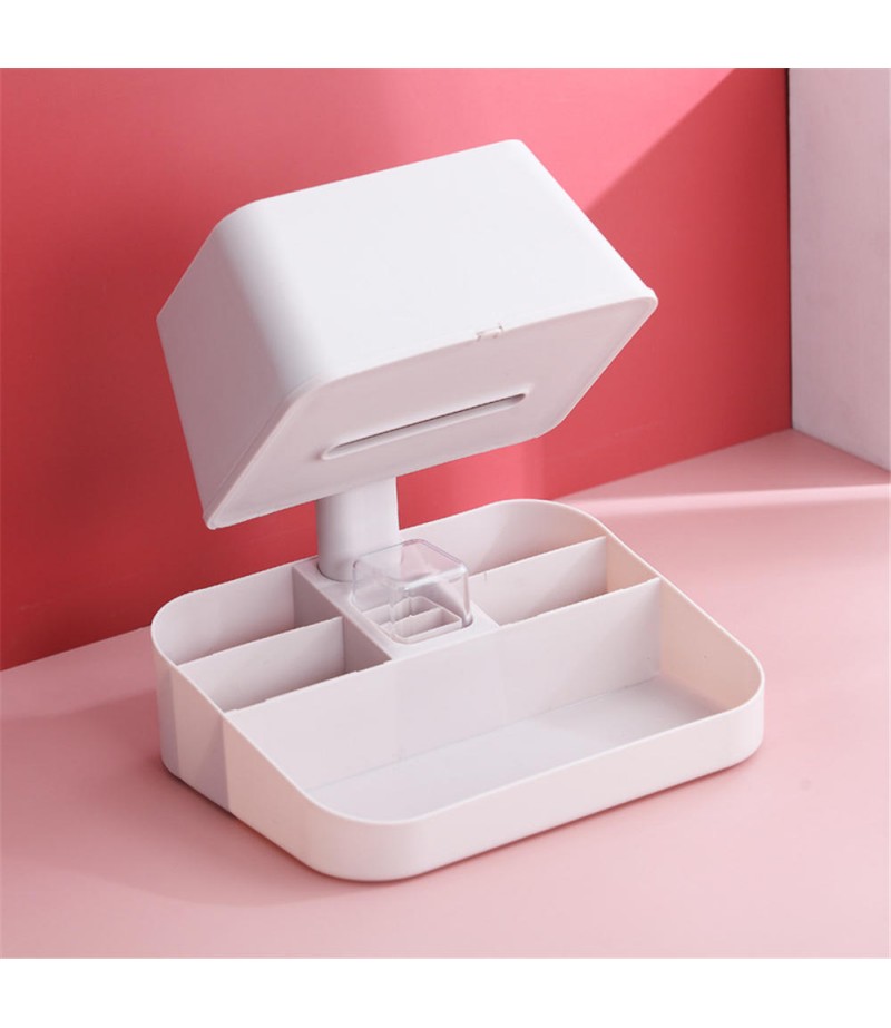  Dressing Box Desktop Large Capacity Drawer Integrated Skin Care Lipstick Makeup Remote Control Tissue Organizer Box Stora