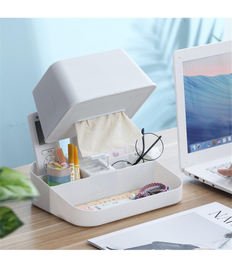  Dressing Box Desktop Large Capacity Drawer Integrated Skin Care Lipstick Makeup Remote Control Tissue Organizer Box Stora