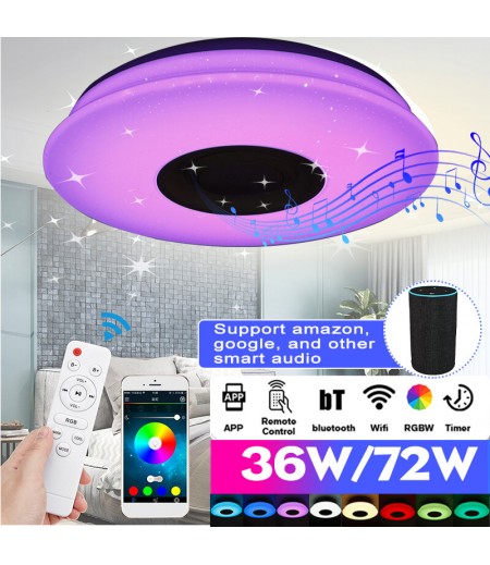RGB Intelligent LED Audio Light 36cm 110V/220V 36W Smart Control bluetooth WIFI RGB 3D Surround Sound Lights Support Amazon Goog