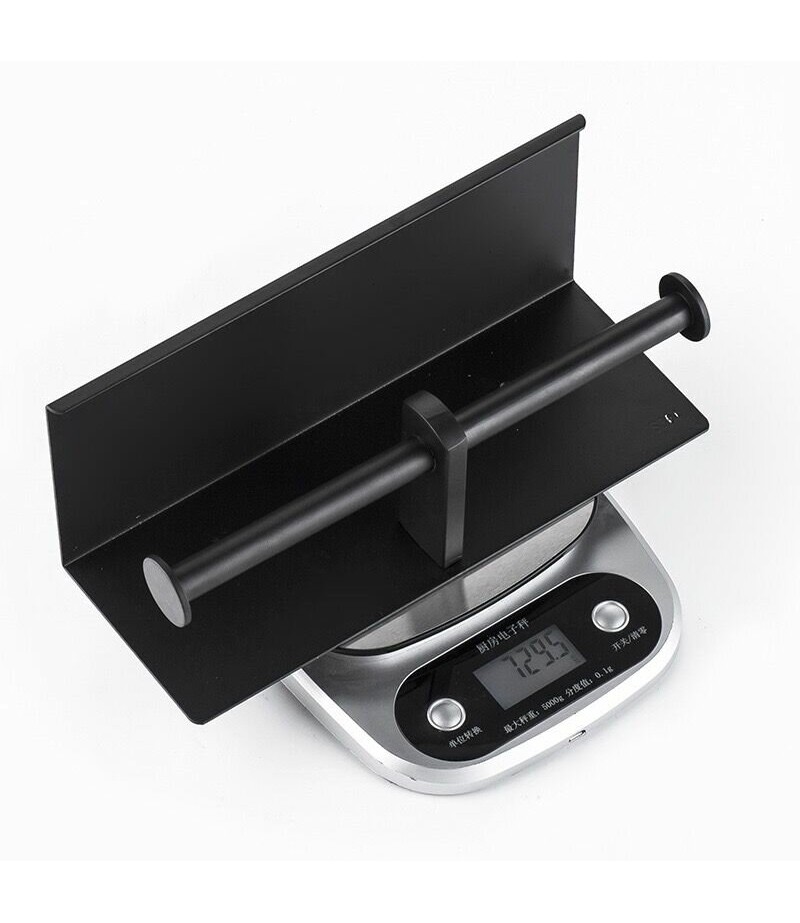 Double Roll Stainless Steel Toilet Wall Mount Mobile Phone Holder Paper Shelf