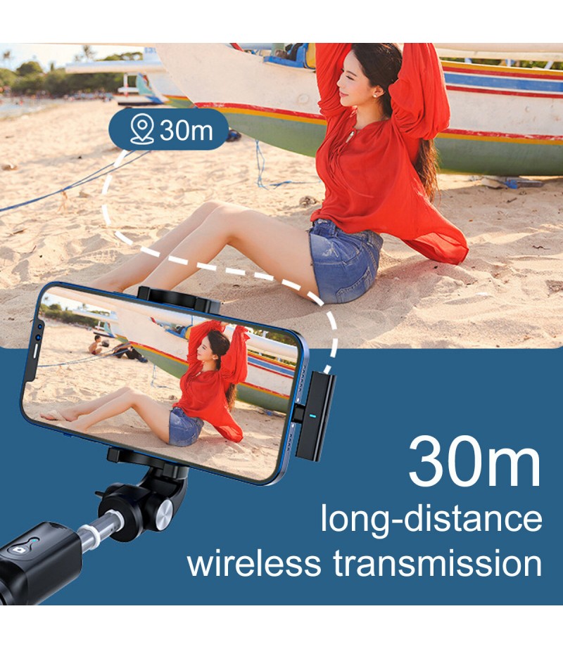 Type-C/ IOS Interface Noise Reduction Wireless Lavalier Microphone Clip-on Lapel Mic For iPhone Audio Video Recording - 001