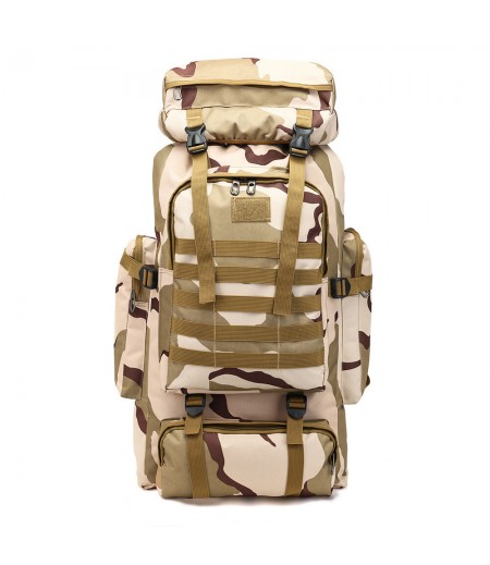80L Camouflage Nylon Water Proof Oxford Fabric Outdoor Bag Backpack for Climbing Hiking Outdoor - Camouflage