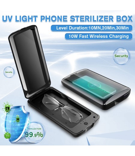 UV Light Phone Sterilizer Box 270-285nm Mobile Phones Cleaner Disinfection Box