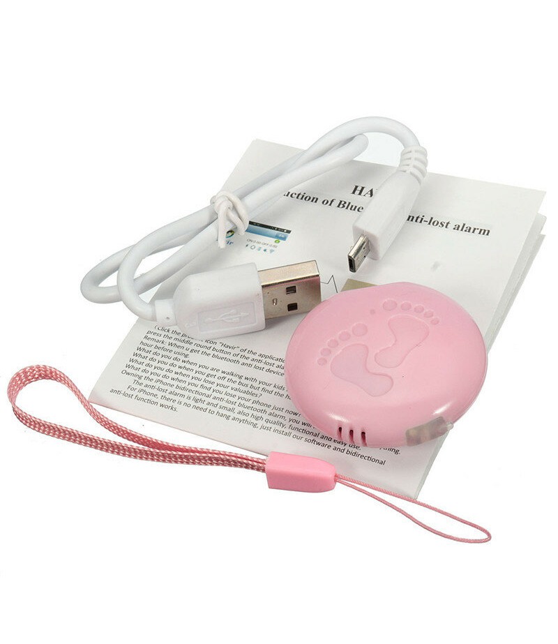 Mini Smart Tag bluetooth Tracker Locator Alarm Wallet Finder Alarm Patch For IOS Android - Pink