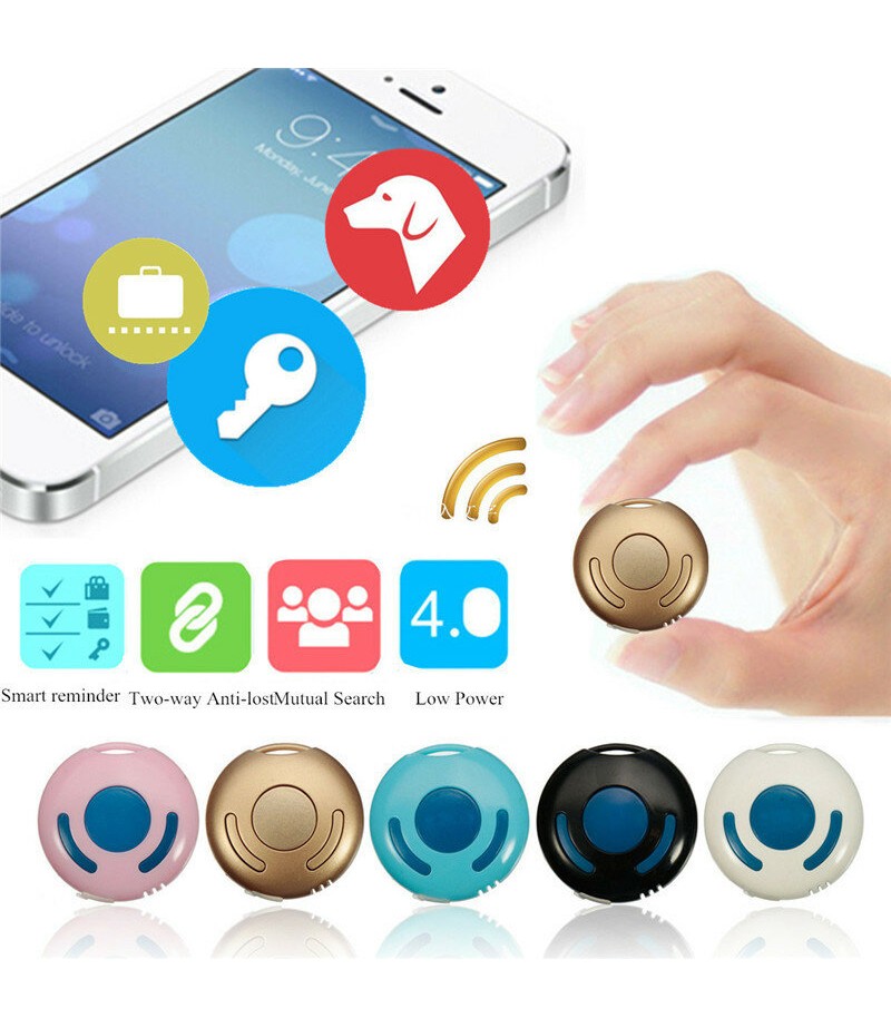 Mini Smart Tag bluetooth Tracker Locator Alarm Wallet Finder Alarm Patch For IOS Android - Pink