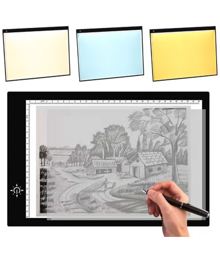A3/A4 Dimming LED Tracing Light Box Drawing Tattoo Board Pad Table Stencil Arts - A4