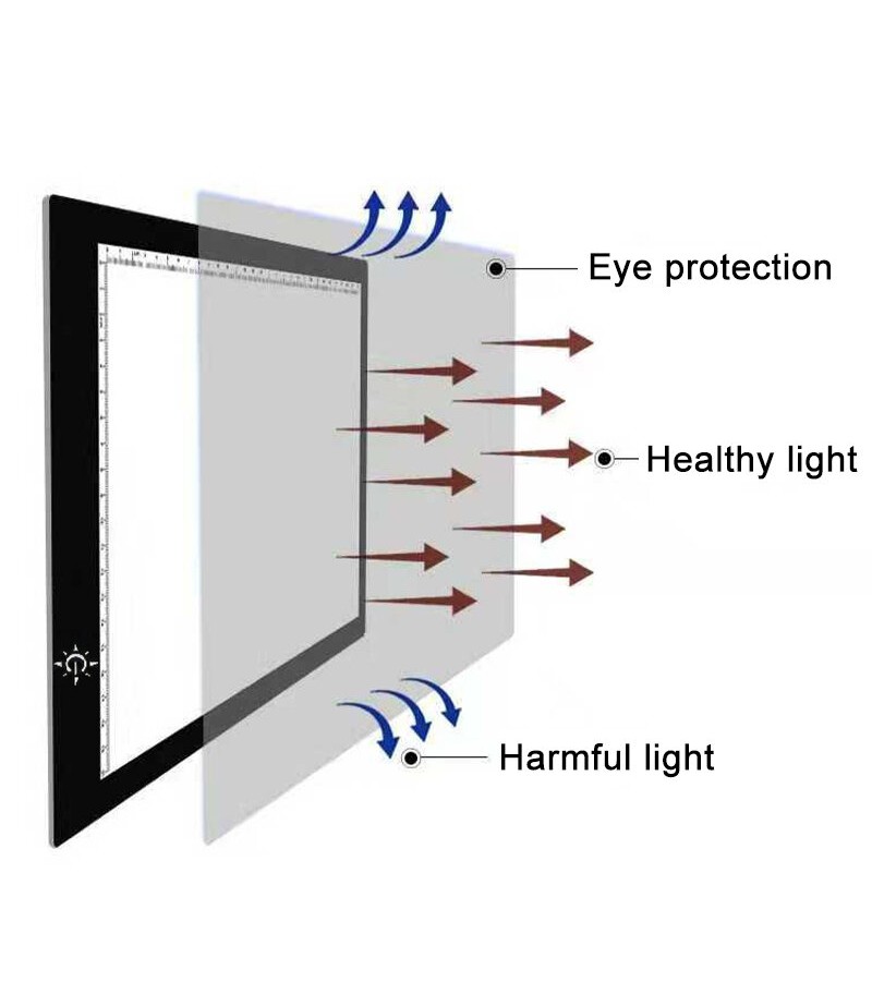 A3/A4 Dimming LED Tracing Light Box Drawing Tattoo Board Pad Table Stencil Arts - A4
