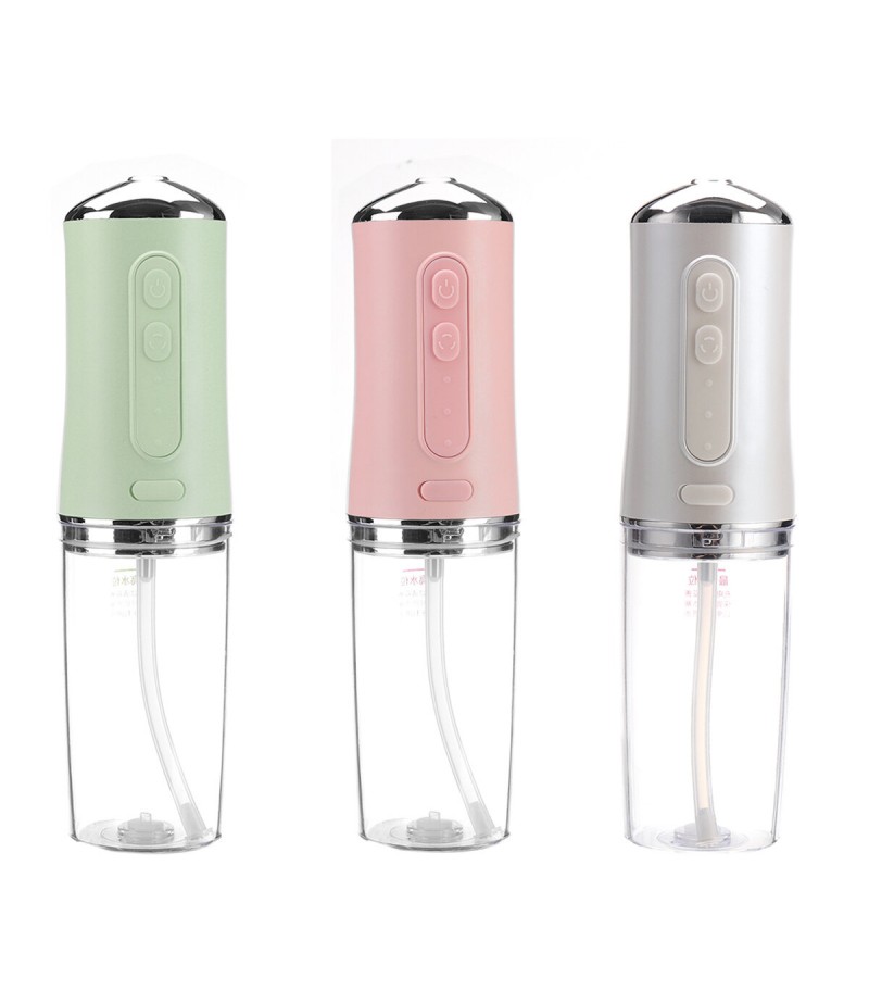 Electric Dental Water Flosser Oral Irrigator Tooth Cleaning Waterproof 220ml Water Tank - Pink