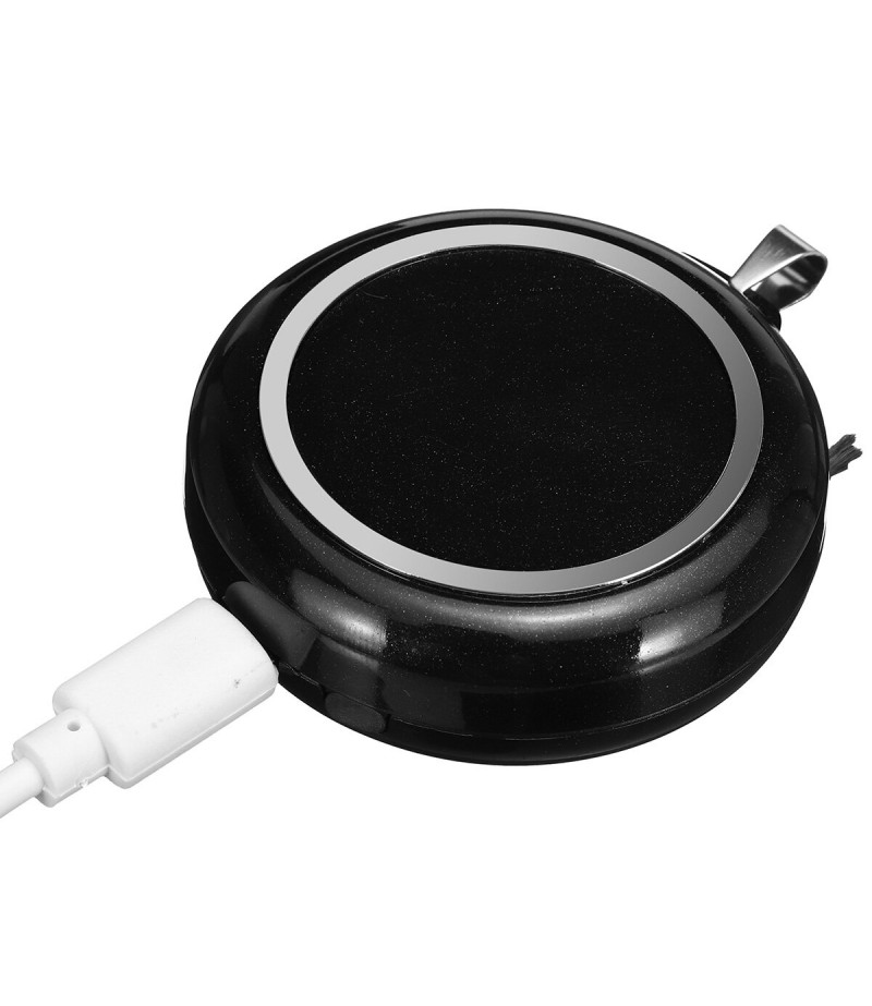 Mini Portable Wearable Air Purifier Bacteria Prevention Necklace PM2.5 Haze Air Cleaner Negative Ion Generator - Black