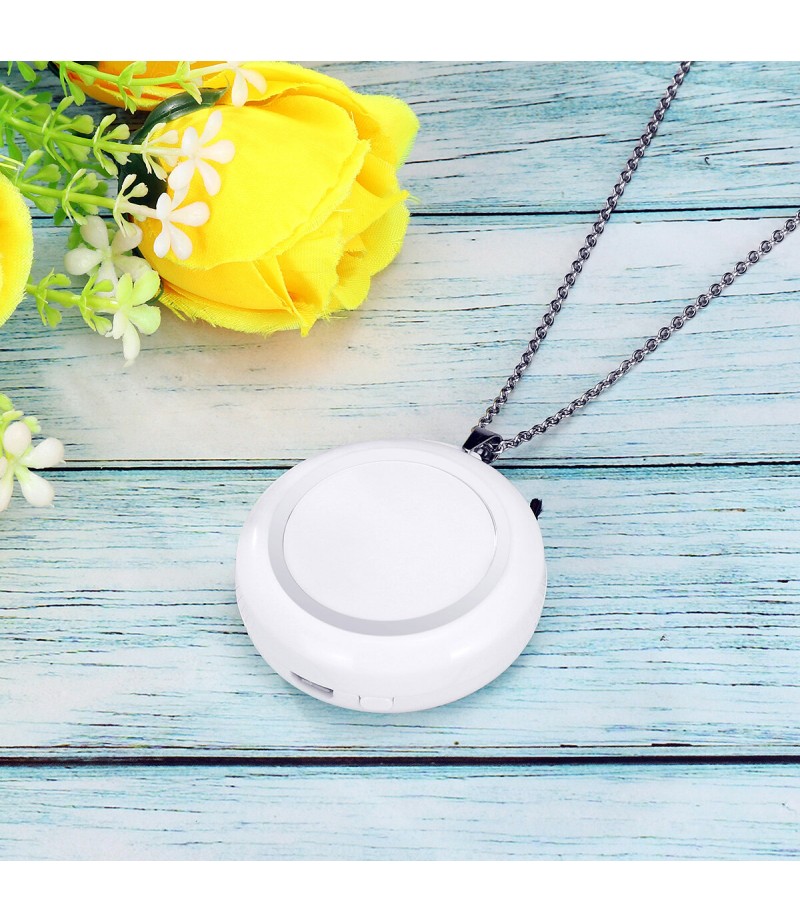 Mini Portable Wearable Air Purifier Bacteria Prevention Necklace PM2.5 Haze Air Cleaner Negative Ion Generator - Black