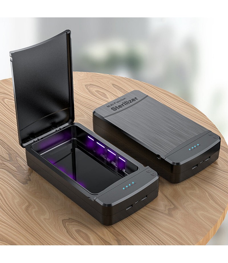  UV Phone Sterilizer Multifunctional Portable Ultraviolet Sterilization Box - Black