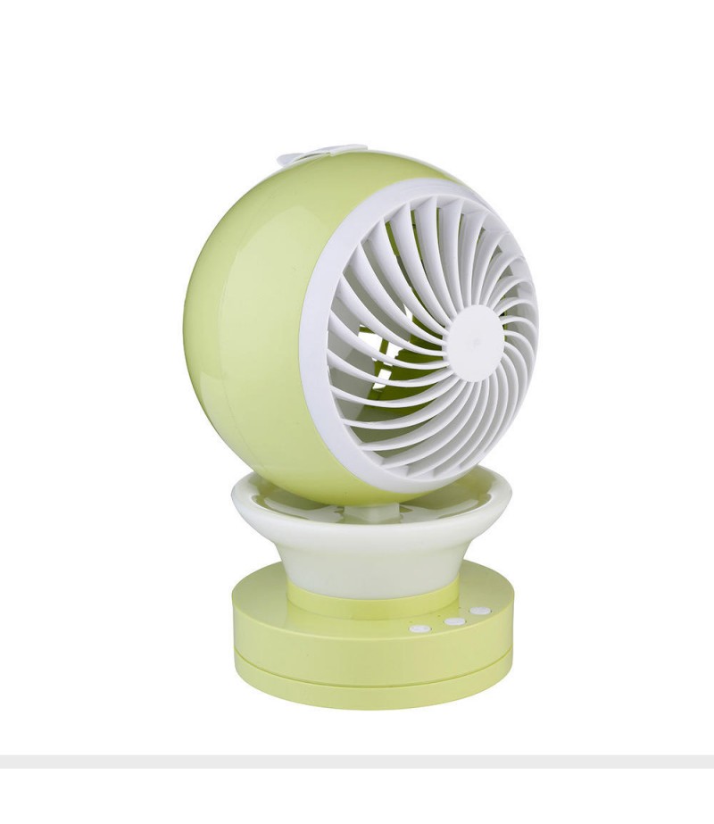 LED luminous spray humidification USB Charging Portable Mini Fan - Blue