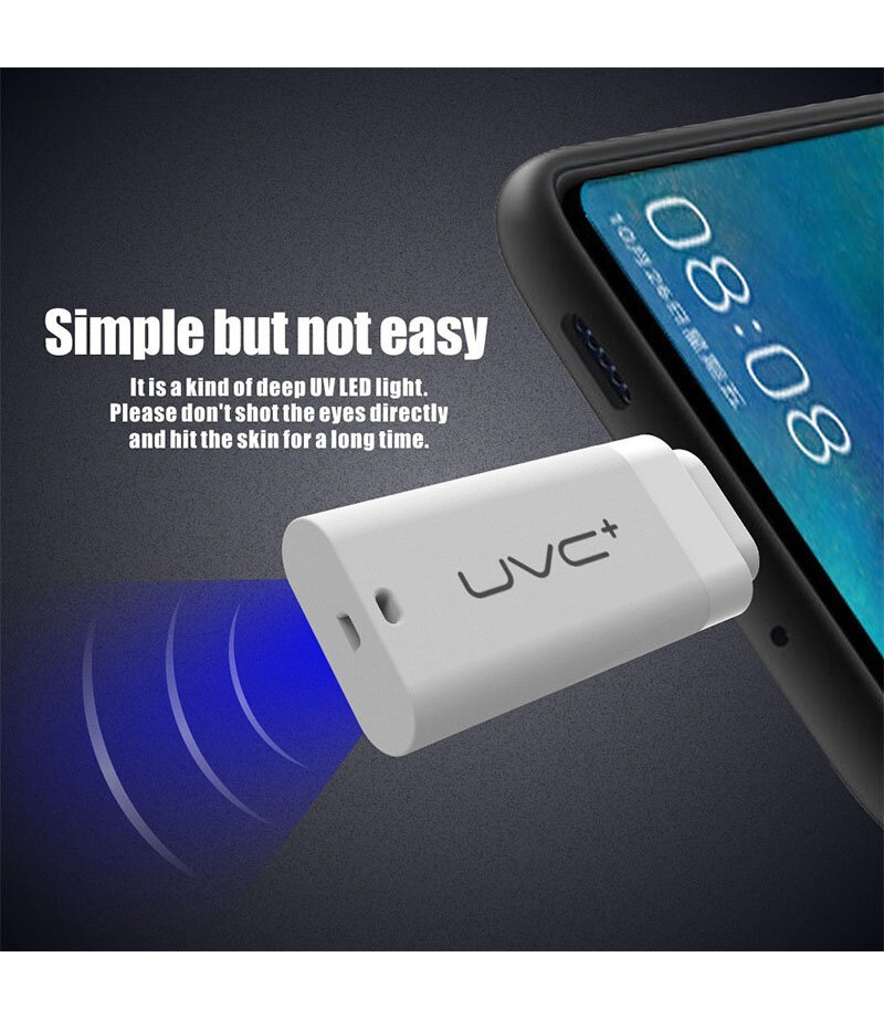 Mini Portable 5S Instant UVC Sterilization Mobile Phone Sterilizer Disinfection Machine for Android phone - Type C